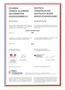 Zertifikat Deutsch-Französischer Austausch 2019